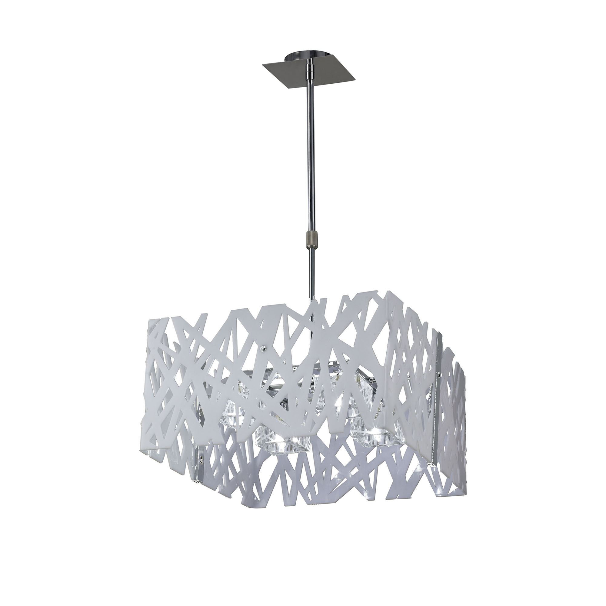 M1259  Tokio Square Telescopic/Semi Flush 4 Light